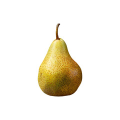 Close-up of a pear isolated on a transparent background