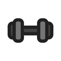 dumbbell line color icon