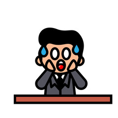
young businessman shocked