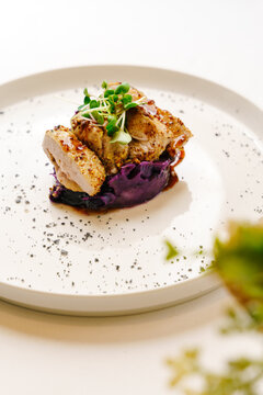 Iberian Pork with Purple Trinxat