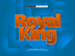 royal king editable text effect in kids and game text style