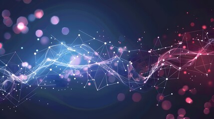 purple and blue wave technology background