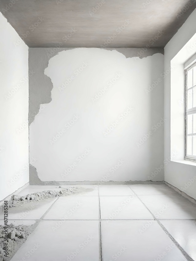 Canvas Prints empty room with white walls.