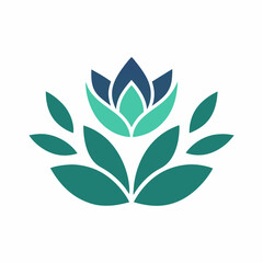        Flower logo vector art illustration.
