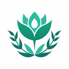        Flower logo vector art illustration.
