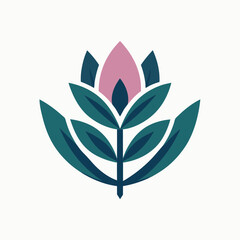        Flower logo vector art illustration.

