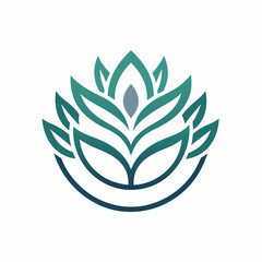 Obraz premium Flower logo vector art illustration. 