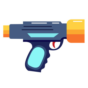 recommend clip art: Futuristic weapon clip art, space blaster laser gun vector art, cartoon future gun icon, modern toy gun clipart isolated on white, plasma gun flat illustration