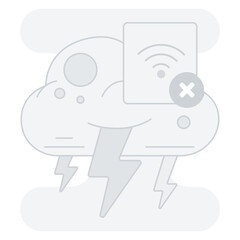 No Internet Connection Empty States Illustration, perfect for user interface projects
