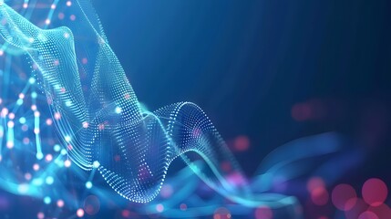 purple and blue wave technology background