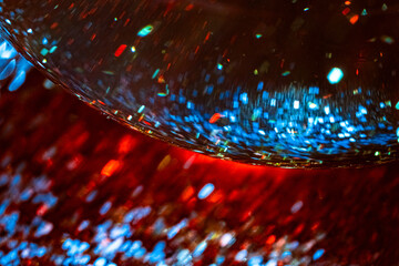 an abstraction with a sparkling glossy sphere and a beautiful glow