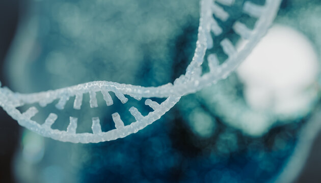 3D Biomedicine scene with  DNA helix 