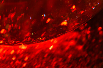 A mysterious abstraction with a glass texture and bright particles