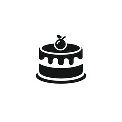 Cake icon vector. EPS 10 editable vector