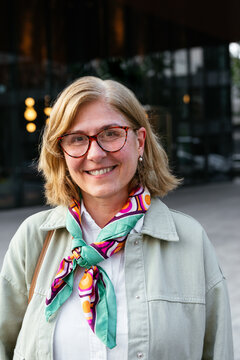 Portrait of adult stylish woman