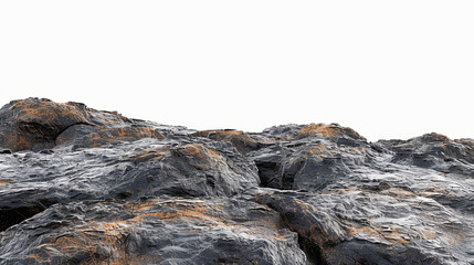 rocky cliff isolated on white background dark brown rocky terrain website banner mountain edge scenery high peak