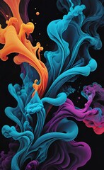 Obraz premium abstract background with swirls