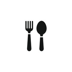 Fork and spoon icon vector. EPS 10 editable vector