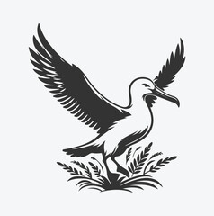 Fototapeta premium Majestic Albatross Silhouette Collection, Ideal for Art and Design Enthusiasts