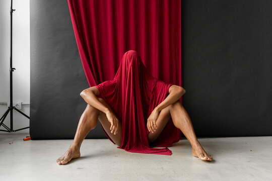 Hiding studio portrait 