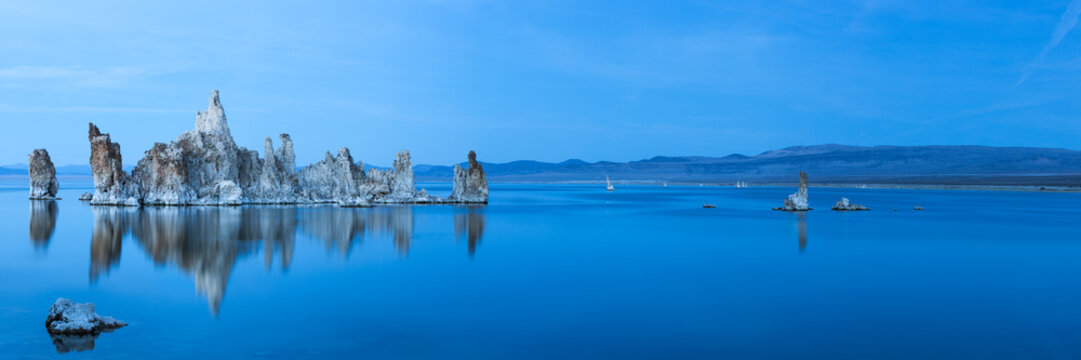 after sunset long exposure of Mono Lake