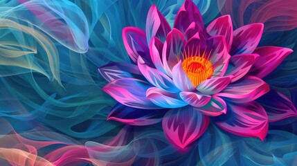 Abstract lotus flower
