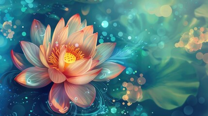 Abstract lotus flower