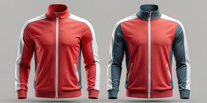 Blank tracksuit jacket mockup, perfect for showcasing your designs on a rendered jacket , blank, tracksuit, jacket, mockup