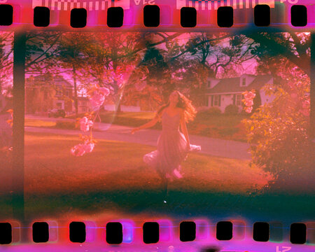 film soup portrait of young woman dancing 