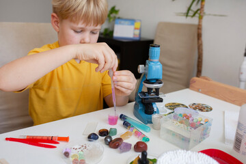 boy with   Microscope
