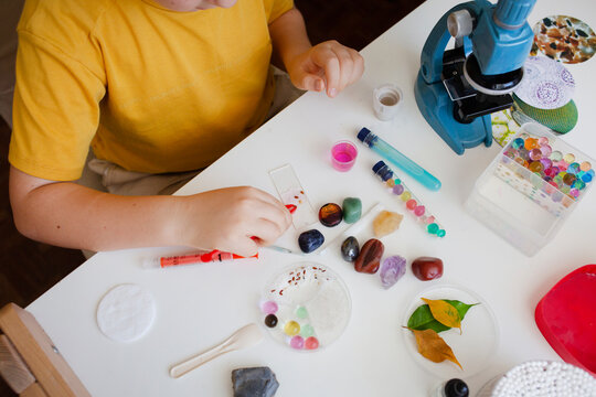 boy with   Microscope