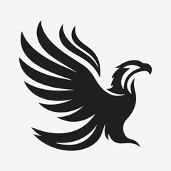 Fototapeta premium Majestic Eagle Silhouette Logo: Symbol of Power and Freedom