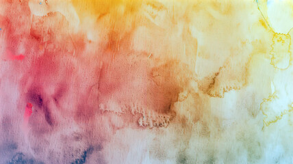 Fototapeta premium Abstract Watercolor Splashes with a Gradient of Warm Tones
