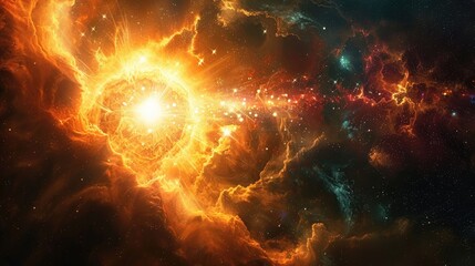 Fototapeta premium Illuminate the cosmic symphony of a supernova's aftermath