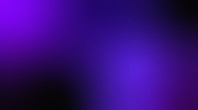 Abstract dark grainy gradient background fading from purple to black for poster cover backdrop design