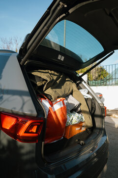 Car Trunk Packed with Luggage