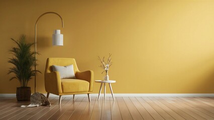 interior of a room with a chair