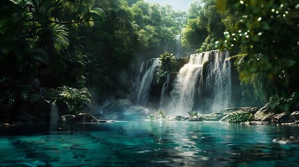 waterfall in the mountain 