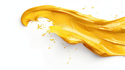 Fototapeta premium Turmeric Extract Skincare for Glowing Complexion on white background