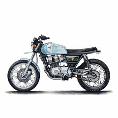 Fototapeta premium the AI Image Generator, motorcycle with a chrome headlight