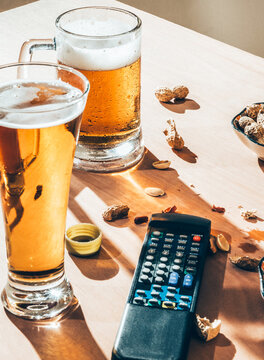 Beer, snacks and movie.