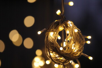 led string fairy lights with bokesh effect for christmas and festivals