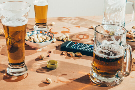 Beer, snacks and movies.