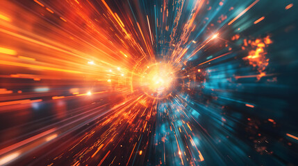 Obraz premium Exploding Supernova in Deep Space: A Spectacular Cosmic Event