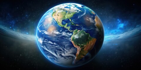 Fototapeta premium Stunning high resolution image of Earth in 4K resolution, Earth, planet, globe, 4K, high resolution, space, satellite