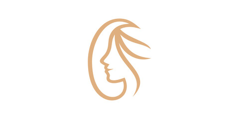 Fototapeta premium logo design salon, hair, beauty, luxury, care. logo design template icon, vector, symbol, creative, idea.