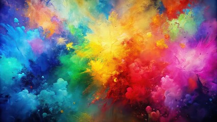 Smudged colorful paint abstract background, pink, purple, yellow, green, paint, smudged, abstract, colorful, vibrant