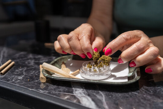 Complete Setup for Grinding Cannabis.