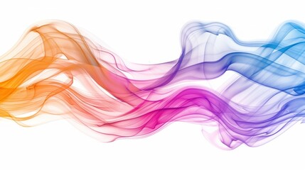 Fototapeta premium Abstract colorful wave background design for banner, brochure, poster, website, or flyer. Flowing vibrant color smoke lines with smooth silky effect.
