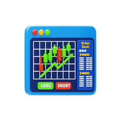 3D Strategy for Derivatives Trading. 3D Icon
